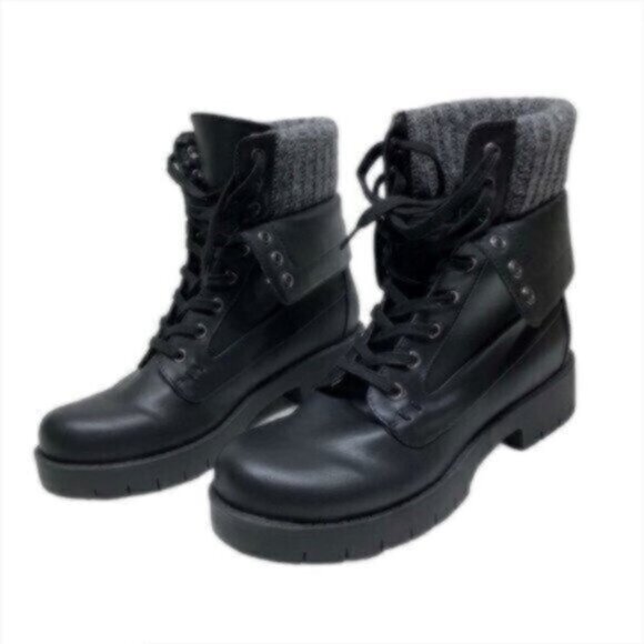 NEW MIA Black Ankle Combat Biker Boots Size 8.5 - Picture 3 of 8